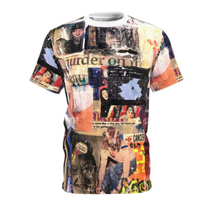 All Over Print Unique Wearable Art T-Shirt "Collage On Tap"