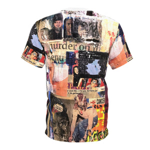 All Over Print Unique Wearable Art T-Shirt "Collage On Tap"