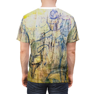 All Over Print Unique Wearable Art T-Shirt "Faded Fossils"