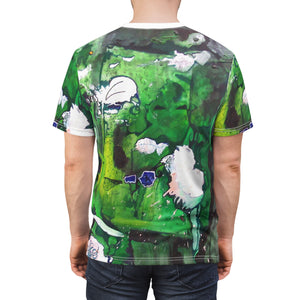 All Over Print Unique Wearable Art T-Shirt "Greeny Greedy Zone"